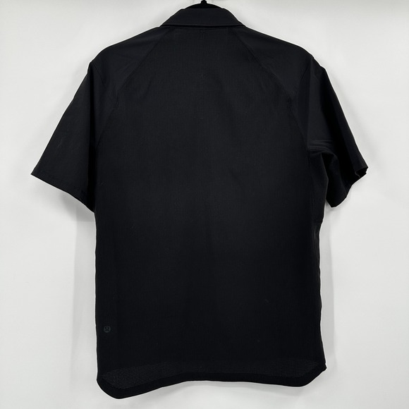 Lululemon Men Short Sleeve Button Up Shirt Black Size XS - Picture 5 of 8